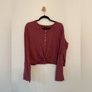 Target / Wild Fable - Women's Burgundy Button Front Top